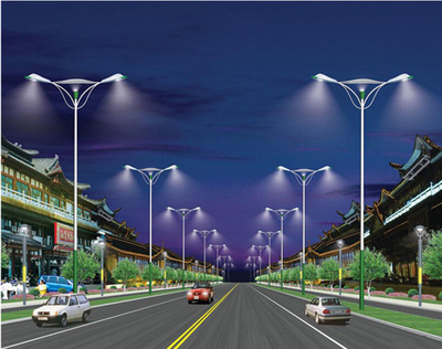 压铸铝合金外壳强度高双臂道路灯